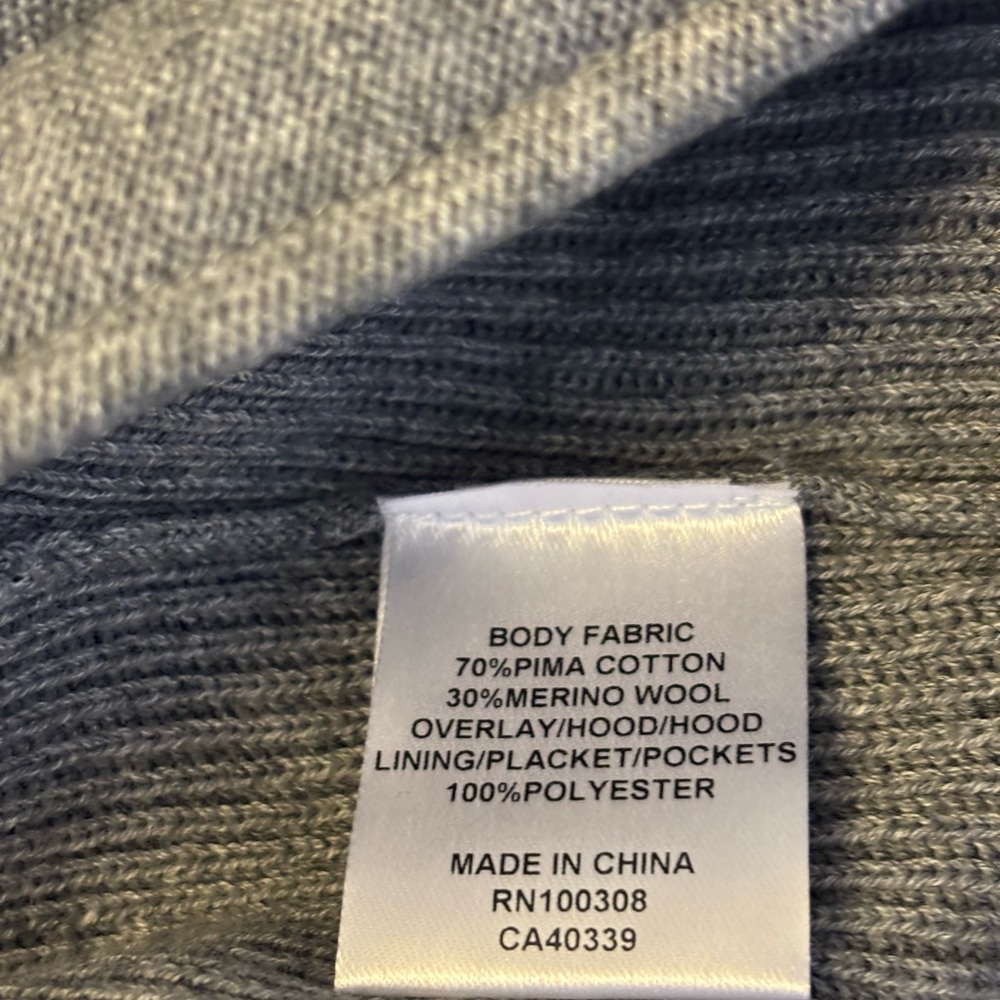 Peter Millar Gray Zip-Up Jacket 30% merino wool 70% pima cotton - Picture 7 of 13